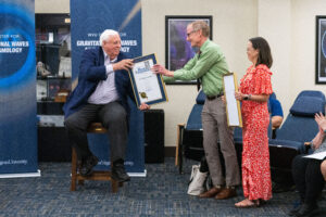 Gov. Justice presents two WVU astrophysicists with Distinguished West Virginian awards